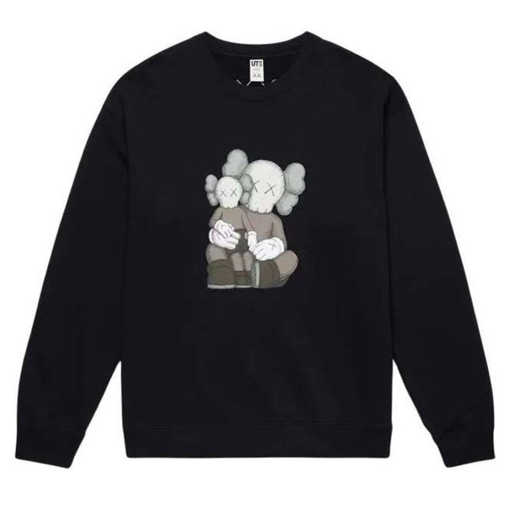 Uniqlo Sweatshirt KAWS Art Graphic Black Medium